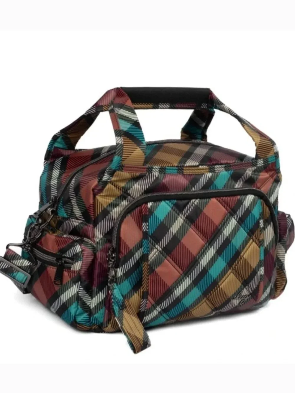 Lug Rumble Satchel Bag Playful Plaid Autumn